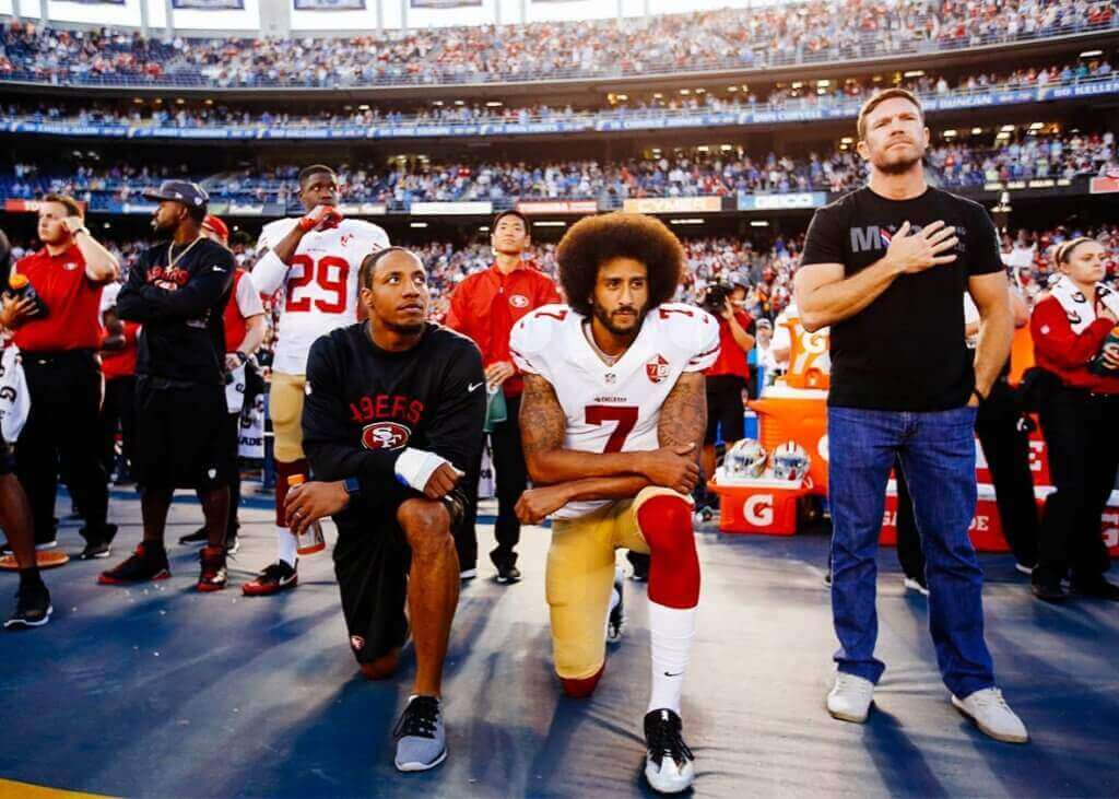 Kaepernick kneels for National Anthem