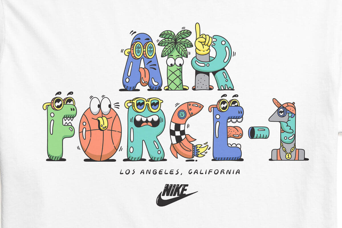 Steven Harrington's Air Force One nike shoes design